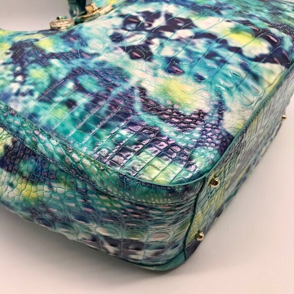 Brahmin Hydro Melbourne Croc Embossed Leather Carla Tote Bag - Picture 9 of 12